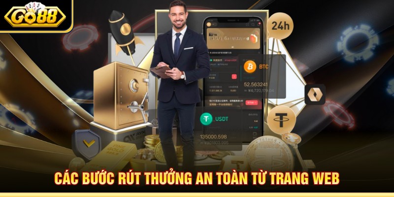 Các bước rút thưởng an toàn từ trang web